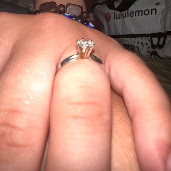 COPY - Engagement ring with wedding band ring guard, size 6. - Picture 12 of 13